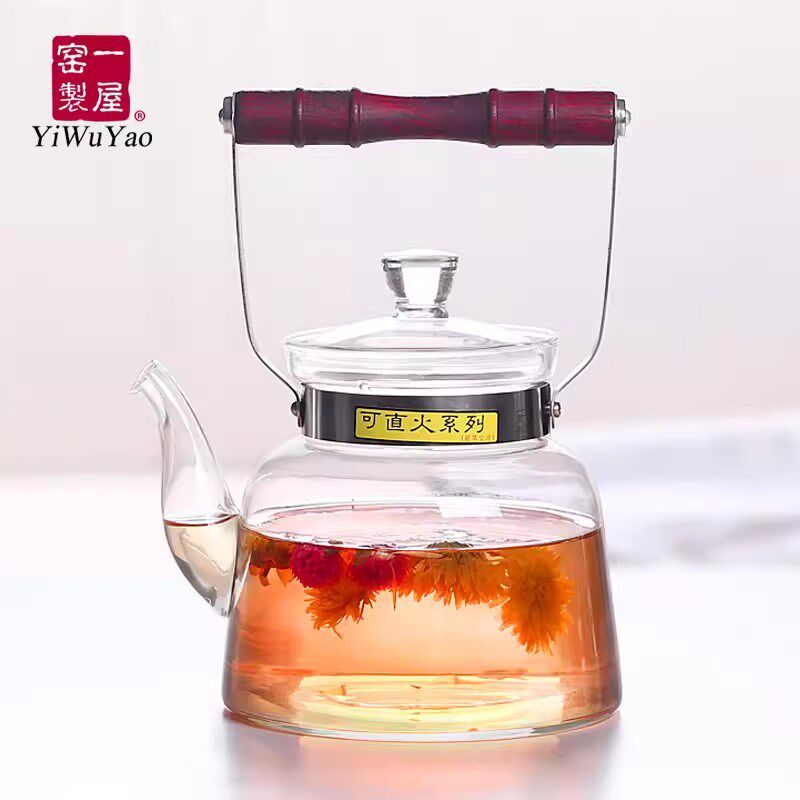 一屋窑耐热茶艺表演烧水大容量泡茶煮茶提梁直火壶