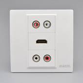 型音频HDMI高插座个免焊红白莲 HDMI高电视墙壁