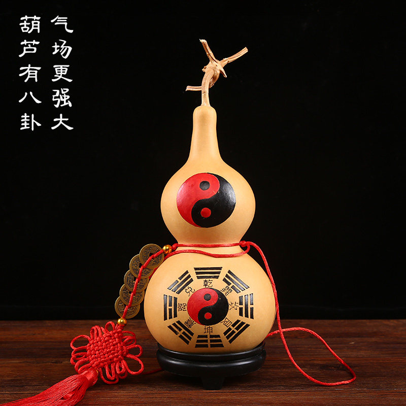 天然葫芦特大巨型大号口宝葫芦挂件五帝钱横梁压顶口葫芦