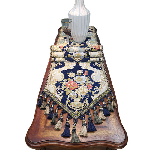 欧式桌旗高档浮雕布艺奢华茶几旗布现代电视柜玄机关防尘盖巾