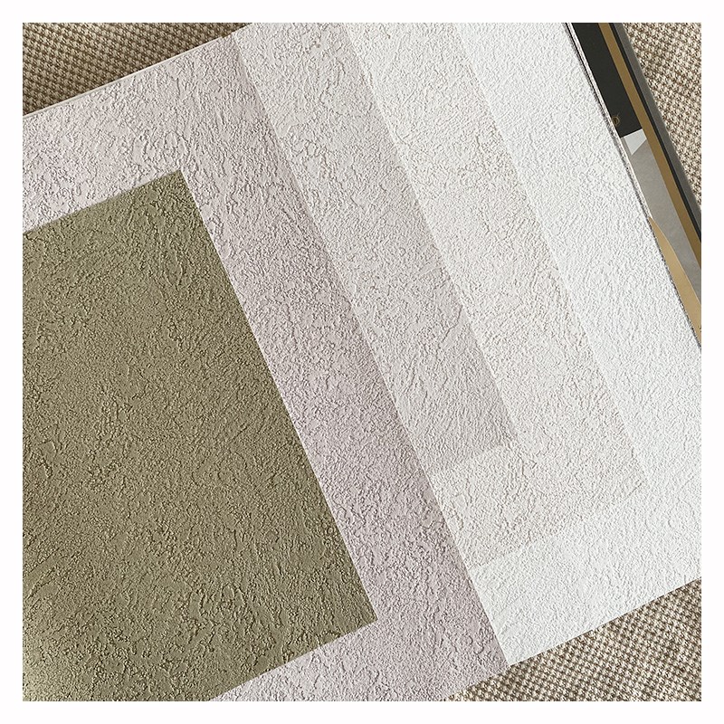 韩国LG高端植物深压水泥微雕纹白灰绿超厚纯色防水客卧墙壁纸擦