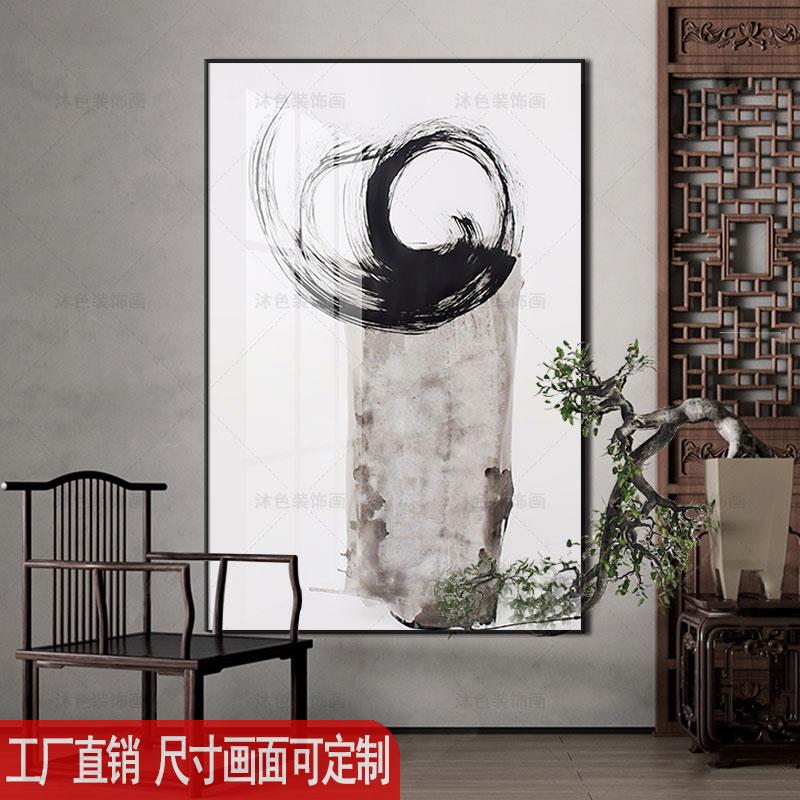 禅意水墨茶楼茶室挂画 画棋牌室民宿酒店墙面画 画背景墙过道装饰