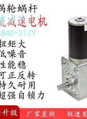 5840-31ZY直流电涡轮蜗杆减速电机12v24v大扭力智能窗帘小马达