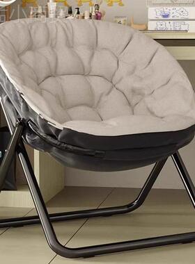 休al125.2闲折叠背椅子懒月人椅沙发亮椅寝室沙发单人卧室阳台靠