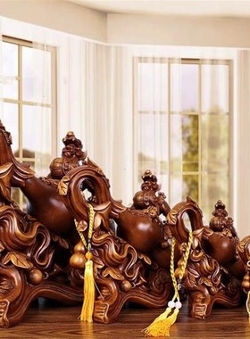 工厂直销福禄招财葫芦摆件工艺品创意摆设办公室客厅玄关装饰礼品