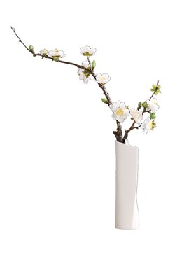 仿真竹子摆件中式假花陶瓷花瓶套装茶室茶几桌面绿植紫竹绢花叶子