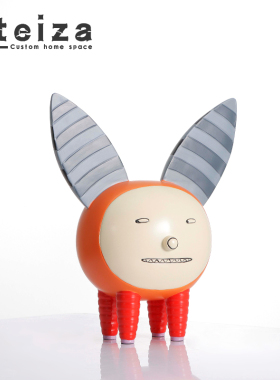 Oteiza简约现代创意卡通可爱大眼猫摆件样板间儿童房客厅树脂装饰
