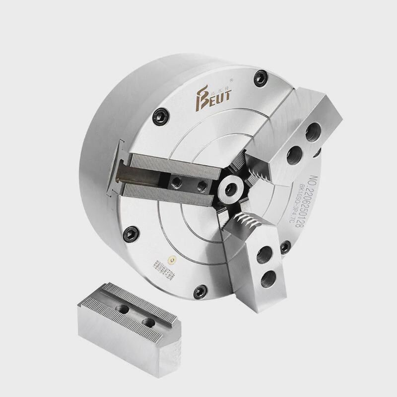 比寸bk110sq中实气动三爪卡盘4寸5寸6寸8寸10优特车床气动液厂家