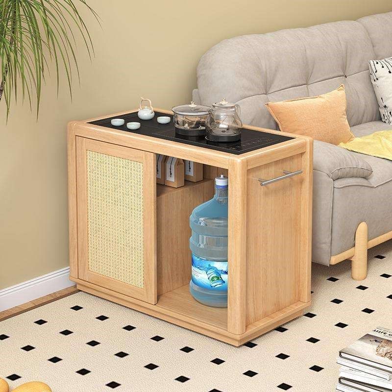 bts新款实木可移动茶水柜茶桌边柜泡茶台家用烧水壶一体沙发茶边