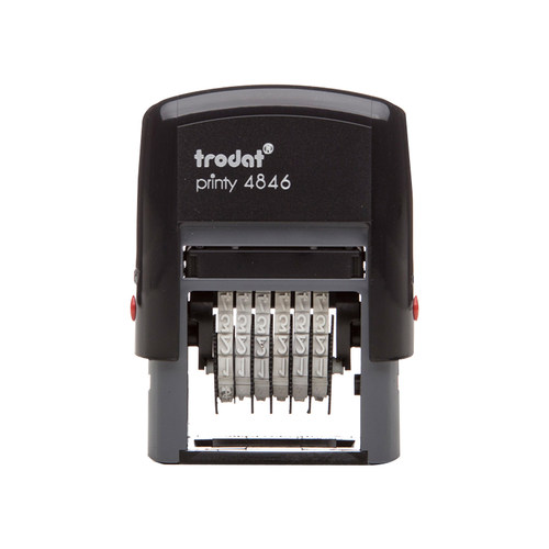 进口卓达自带印台回墨可调日期印章数字章年月日中文英文翻转章