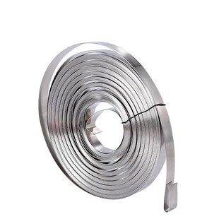 上柯304不锈钢盘带电缆桥架金属打包带电杆标牌抱箍12.7X0.5mmx30