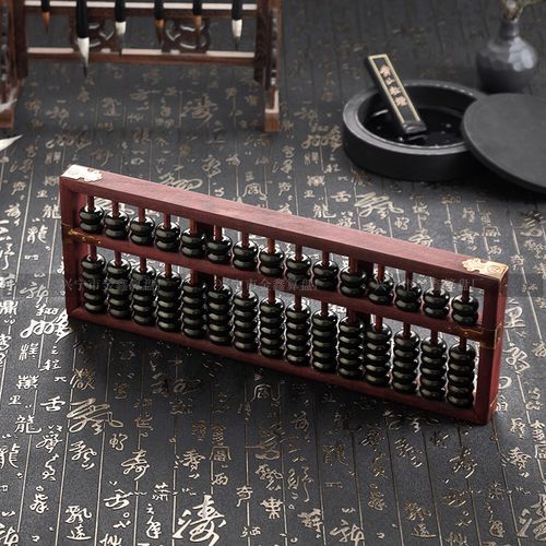 15档3号原木传统实木算盘老式仿古做旧算盘银行财务实木工艺算盘