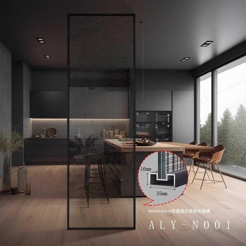 夹绢丝艺术玻璃夹丝钢化玻璃玄关屏风浴室隔断夹胶酒店推拉移门