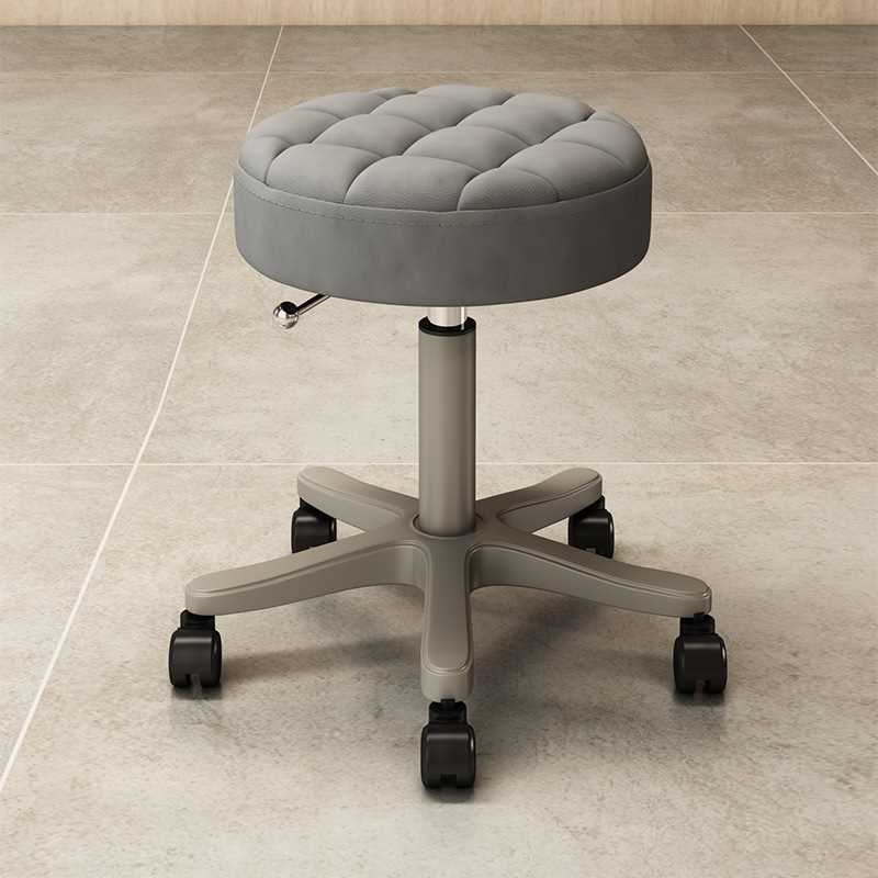 速发美容院凳子旋转升降r靠背大工椅滑轮美发美甲理发店家用圆椅