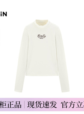 【商场同款】乐町冬季新款插肩分割长袖T恤C2CPE4201