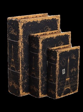 复古假书摆件装饰中式仿真书收纳盒书房办公室书架装饰品拍摄道具