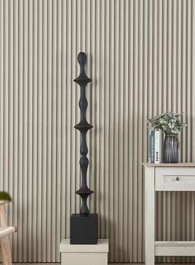 法式中古客厅落地装饰玻璃钢摆件大型软装酒店样板房玄关装饰品