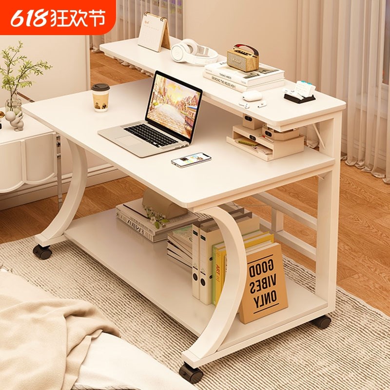小户型床边桌台式电脑桌子小型家用可移动书桌卧室单人简易学习桌