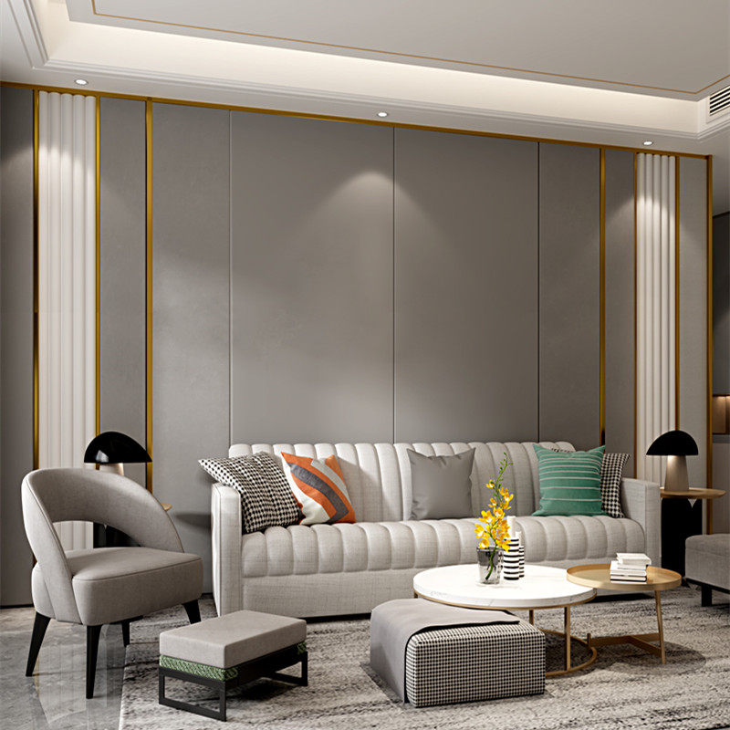 主卧室硬包背景墙沙发客厅卧室床电视轻奢简约现代软包定制护墙板