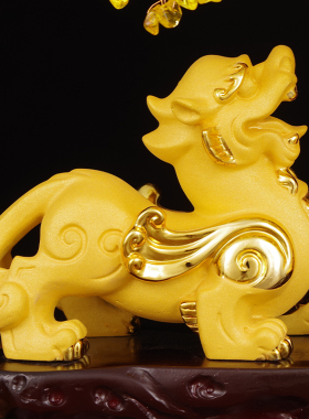 貔貅招财水晶发财树摆件客厅电视柜装饰店铺收银柜台摇钱树开业礼