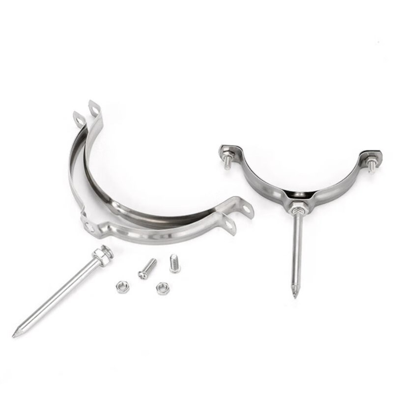 奈鑫不锈钢排水管卡带钉抱箍PVC吊卡PPR立墙管卡活扣管码20/100