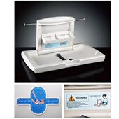 母婴室婴儿护理台第三卫生间儿童安全坐椅可折叠壁挂式 换尿布床