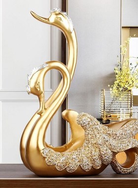 创意情侣天鹅e摆件红酒玄关欧式葡萄酒瓶架客厅家居酒柜装饰品礼