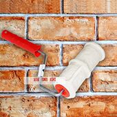 8寸仿古砖压花滚筒厚浆涂料压花质感艺术涂料工具硅藻泥文化砖滚