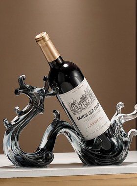 风生水起龙红酒架摆件p轻奢高档创意客厅酒柜电视柜办公室装饰品