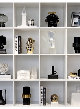 样板间简约轻g奢软装客厅电视柜摆件家居饰品相架工艺品组合ZH254