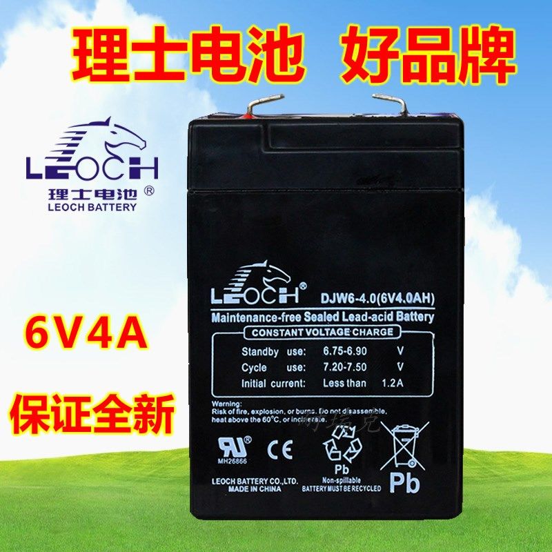 LEOCH 理士6V4.5AH DJW6-4.5 电子秤充电电瓶 童车玩具车蓄电池