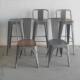 业工风铁艺餐椅高户脚椅 外烧烤休闲椅子咖啡厅奶茶店高快餐椅座