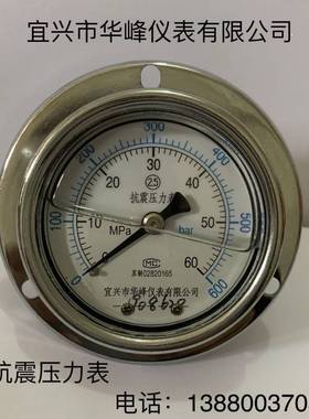 宜兴市华峰仪表有限公司YK60III  抗震压力表 M14*1.5螺纹