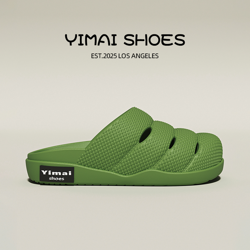 夏天男女包头洞洞鞋居家室内防滑eva半拖透气一脚蹬沙滩凉拖鞋