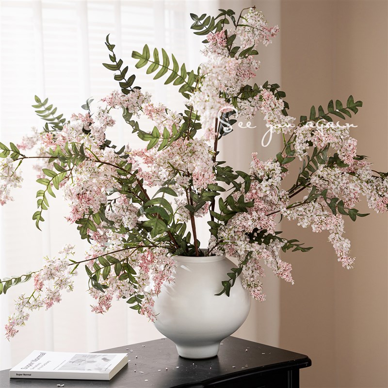 花瓶陶瓷新中式覆古高级s感客厅水培鲜花插花创意大肚餐桌装饰摆