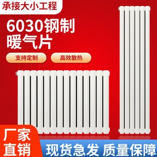 6030暖气片家用水暖散热片钢制集中供暖壁挂式大水道钢二柱暖气片