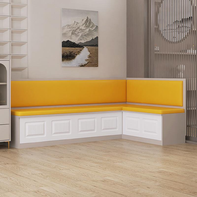 3Y卡座沙发储物柜子多功能软包靠背小户型家用餐厅转角L型实木餐