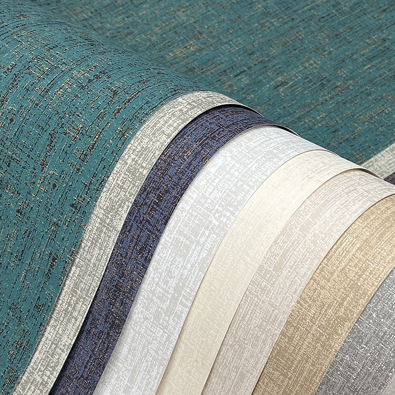 2022新款加厚非自粘素色墙纸卧室现代简约客厅家用纯色无纺布壁纸