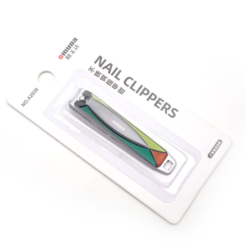 2026指甲刀大号指甲钳不锈钢家用平口折叠指V甲剪创意拼接色