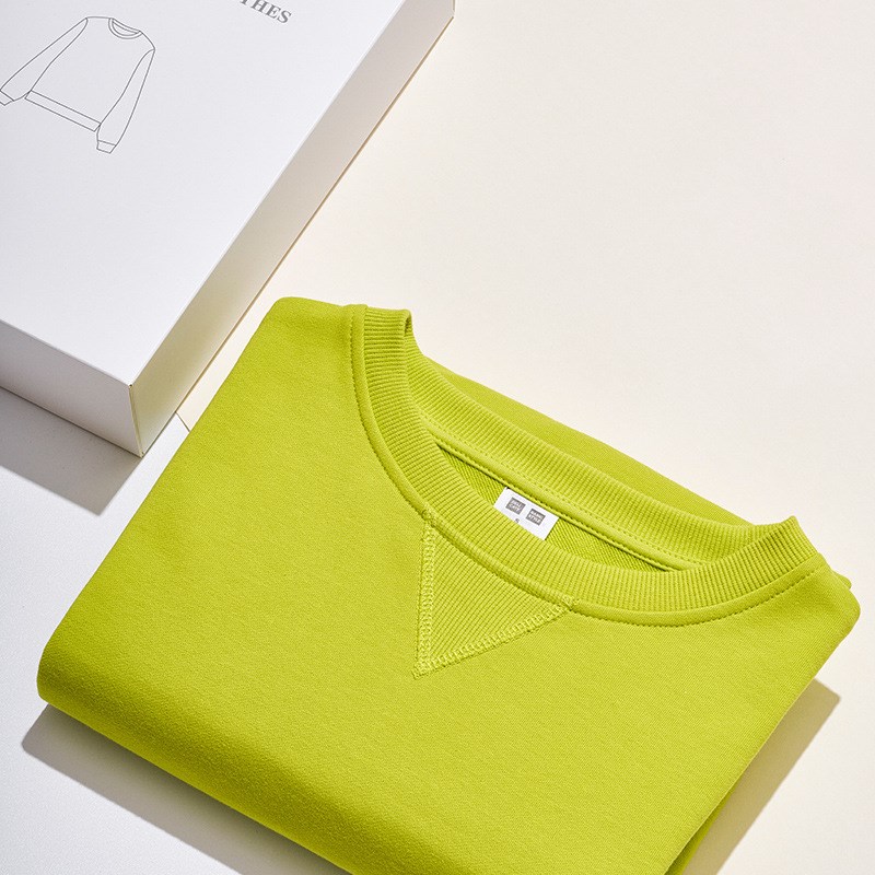 顺丰包邮 外套男卫衣秋季穿搭针织上衣新N款橘色圆领套头礼盒装