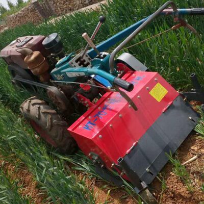 果园碎草机除草机手扶车带秸秆还田多功机能割草机剪草机平地灭草