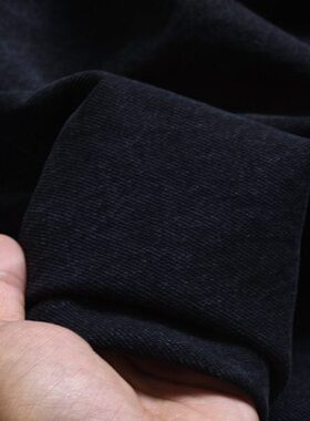 放心买土耳其ORTA进口超重磅18OZ特级黑灰色牛仔布料水洗加厚质感