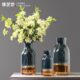 现代北欧创意拼色家居装 售完无补 轻奢渐变透明玻璃花瓶 饰品摆件