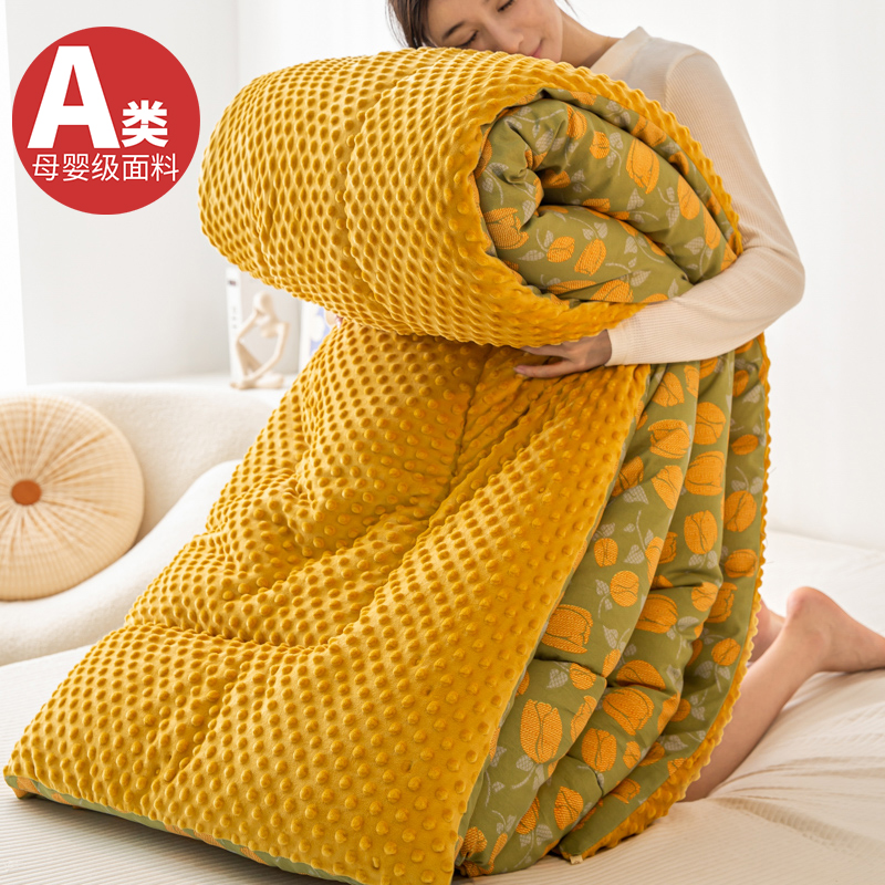 豆豆被牛奶绒被子春秋被学生棉被单人双人冬被P空调被四季通用被