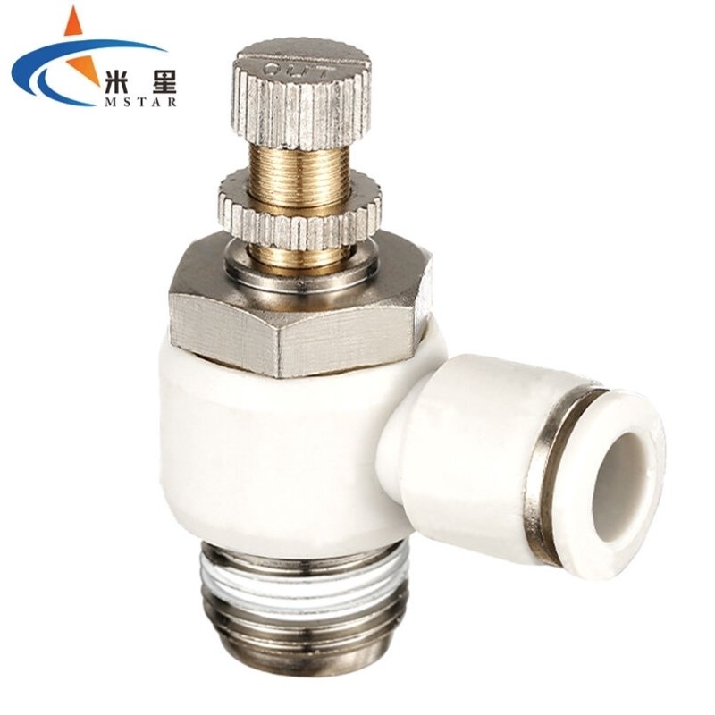 米星节流快速接头调节SL4-M5/6-01/8-02调速气管快插气动接