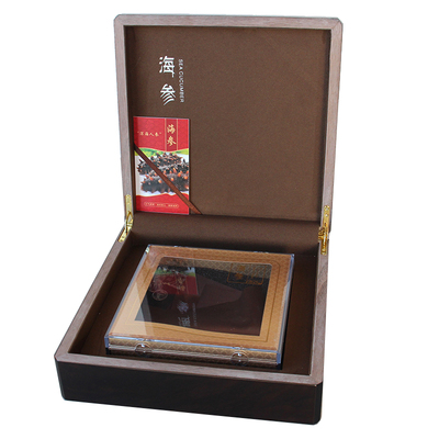 新款高端海参包装盒淡干海参礼盒空盒高档礼品盒半斤一斤木盒定制