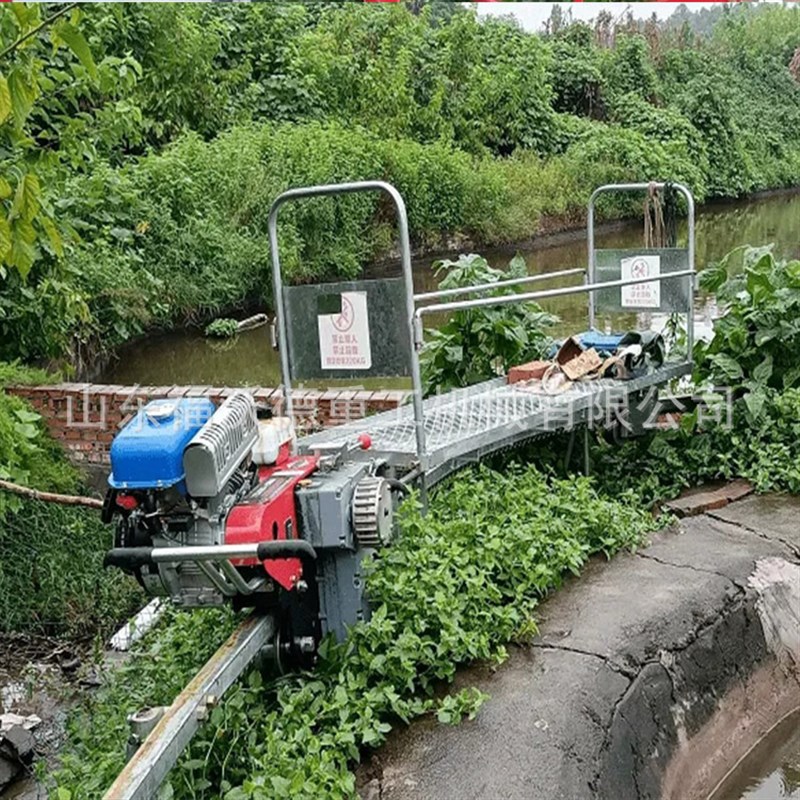 果园单轨运输车建筑材料牵引车自走式爬坡搬运机小巧轻便紧急制动