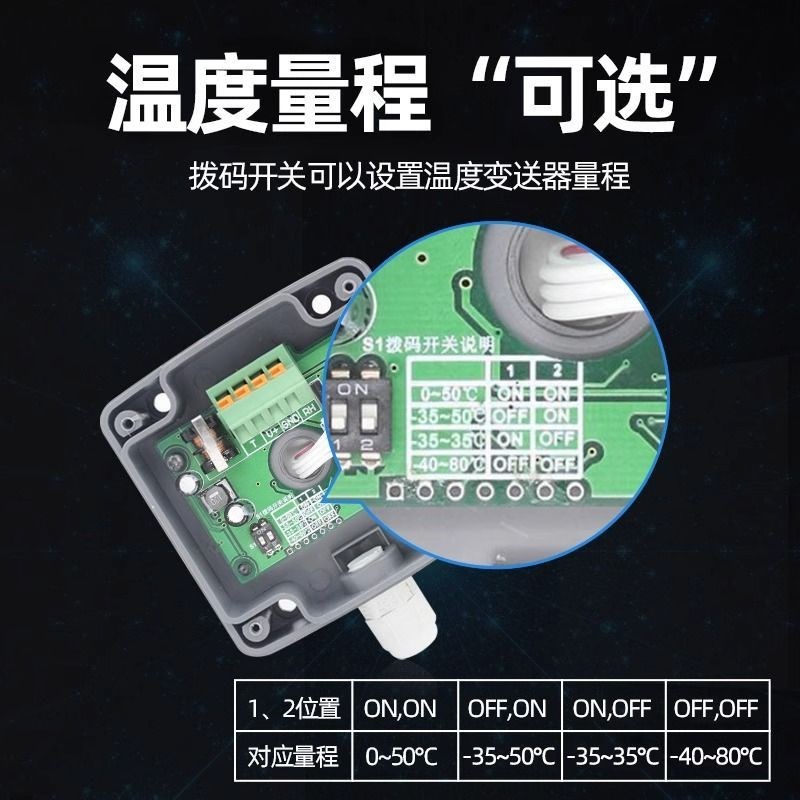 管道式温湿度传感器变送器485管道工业风管通暖高精度温湿度计