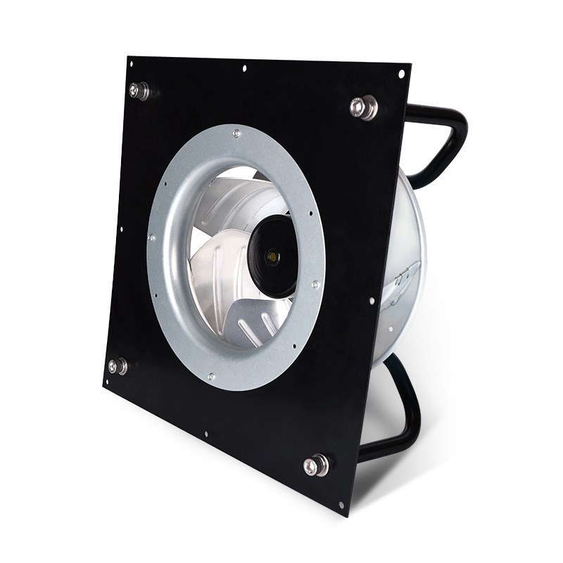 弘科FFU/EFU无极调速涡轮风机280MM带框架EC外转子后倾式离心风机