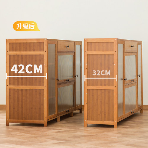 茶水柜客厅餐边柜子家用置物实木色备餐靠墙储物柜厨房橱柜收纳柜